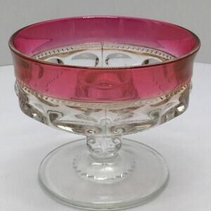 Indiana Glass Kings Crown Ruby Thumbprint Sherbet Dessert Glass